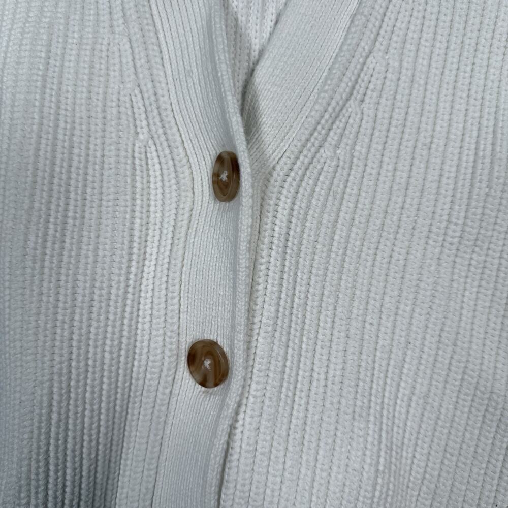 Quince 100% Organic Cotton Oversized Boyfriend Cardigan Womens Size S White - Picture 2 of 8